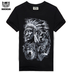 Rocksir 3d wolf T-shirt